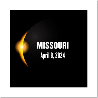 Total Solar Eclipse Missouri 2024 Posters and Art